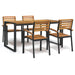 Set mobilier de grădină, 5 piese, lemn masiv de acacia și metal - WALTI WALTI