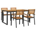 Set mobilier de grădină, 5 piese, lemn masiv de acacia și metal - WALTI WALTI