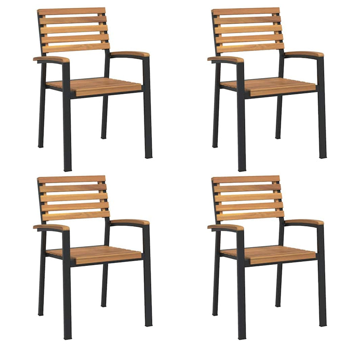 Set mobilier de grădină, 5 piese, lemn masiv de acacia și metal - WALTI WALTI
