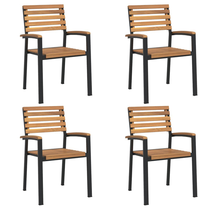 Set mobilier de grădină, 5 piese, lemn masiv de acacia și metal WALTI