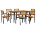 Set mobilier de grădină, 7 piese, lemn masiv de acacia și metal - WALTI WALTI