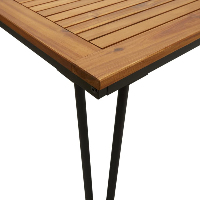 Set mobilier de grădină, 5 piese, lemn masiv de acacia și metal WALTI