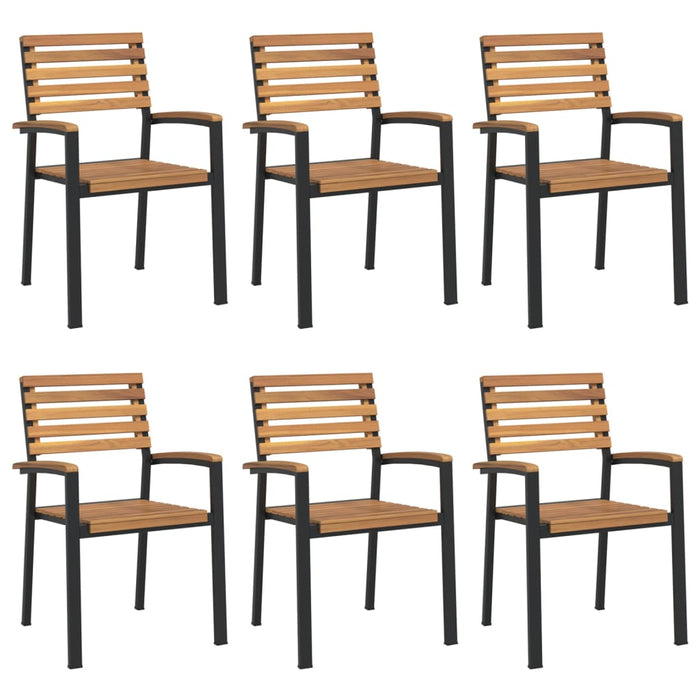 Set mobilier de grădină, 7 piese, lemn masiv de acacia și metal WALTI
