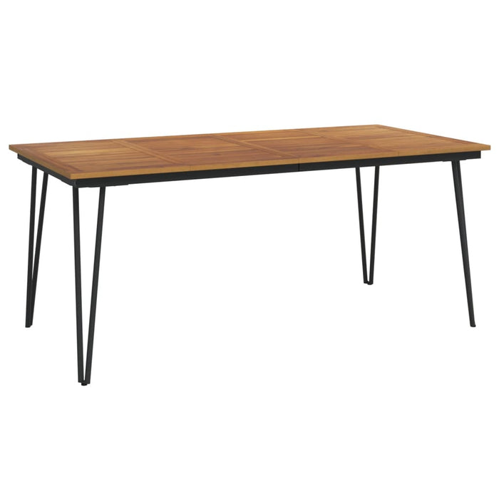 Set mobilier de grădină, 7 piese, lemn masiv de acacia și metal WALTI