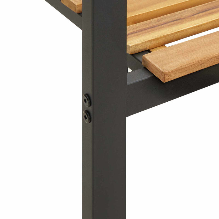 Set mobilier de grădină, 7 piese, lemn masiv de acacia și metal WALTI