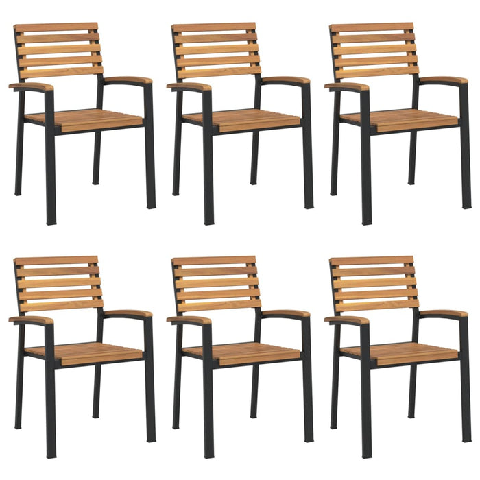 Set mobilier de grădină, 7 piese, lemn masiv de acacia și metal WALTI