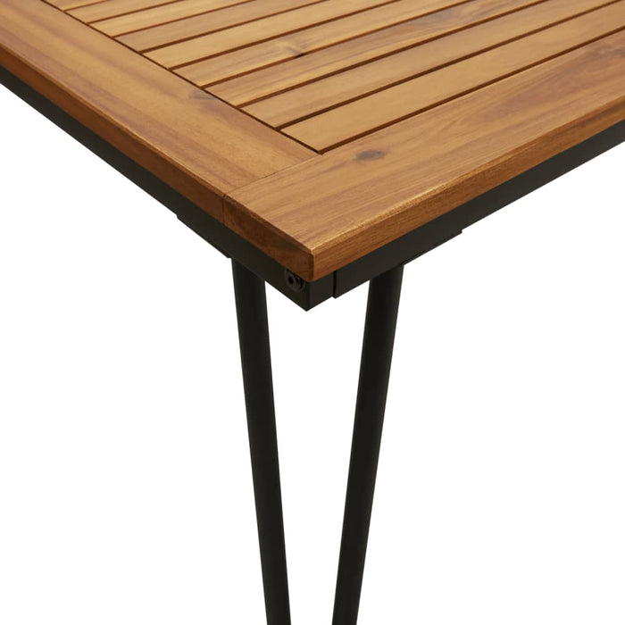 Set mobilier de grădină, 7 piese, lemn masiv de acacia și metal WALTI