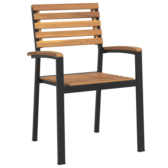 Set mobilier de grădină, 7 piese, lemn masiv de acacia și metal WALTI