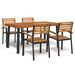 Set mobilier de grădină, 5 piese, lemn masiv de acacia și metal - WALTI WALTI