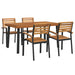 Set mobilier de grădină, 5 piese, lemn masiv de acacia și metal - WALTI WALTI