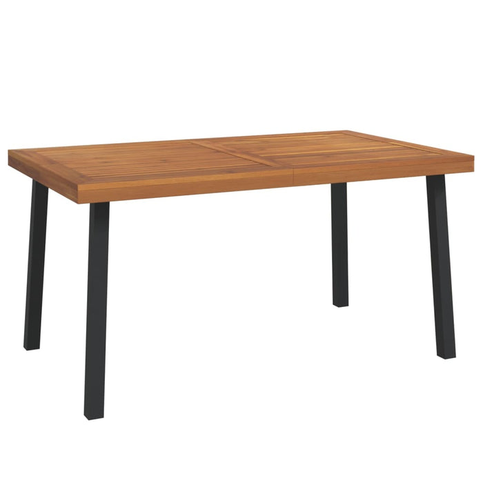 Set mobilier de grădină, 5 piese, lemn masiv de acacia și metal - WALTI WALTI