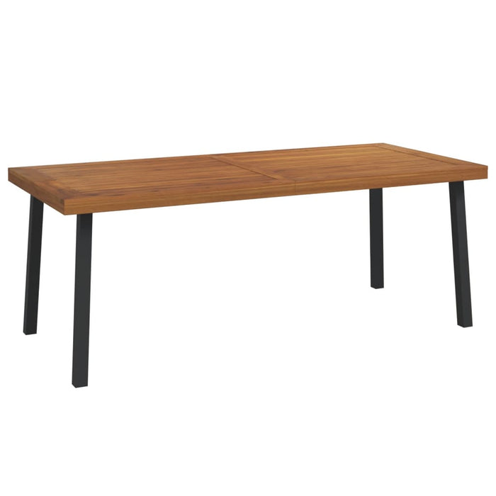 Set mobilier de grădină, 9 piese, lemn masiv de acacia și metal WALTI
