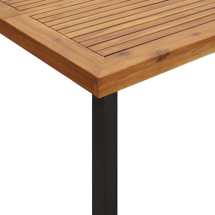 Set mobilier de grădină, 9 piese, lemn masiv de acacia și metal WALTI