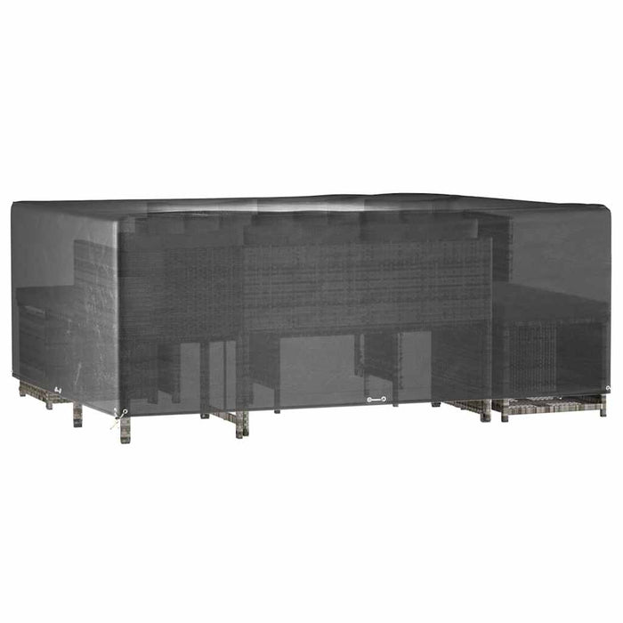 Huse mobilă grădină, 2 buc, 16 ocheți 300x250x90cm, rectangular - WALTI WALTI