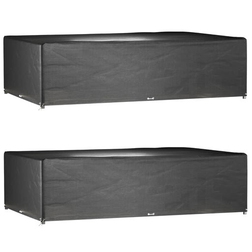 Huse mobilier grădină, 2 buc, 16 ocheți, 325x205x90 cm, pătrat - WALTI WALTI