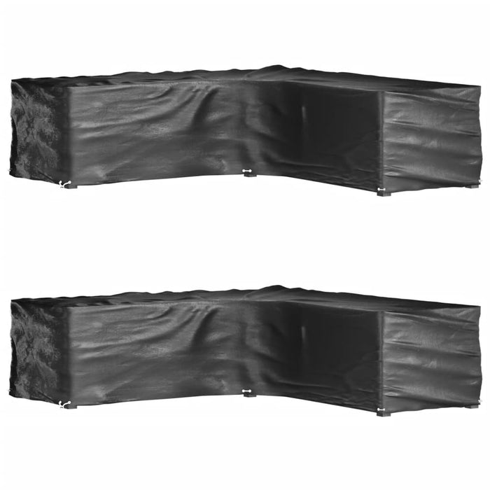 Huse mobilier grădină formă L, 2 buc., 16 ocheți, 250x250x70 cm - WALTI WALTI