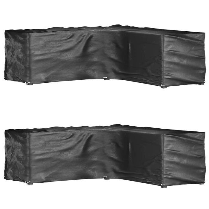 Huse mobilier de grădină formă în L, 16 ocheți, 285x285x90cm - WALTI WALTI