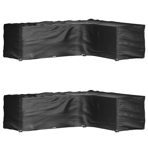 Huse mobilier grădină formă L, 2 buc., 16 ocheți, 260x210x80 cm - WALTI WALTI