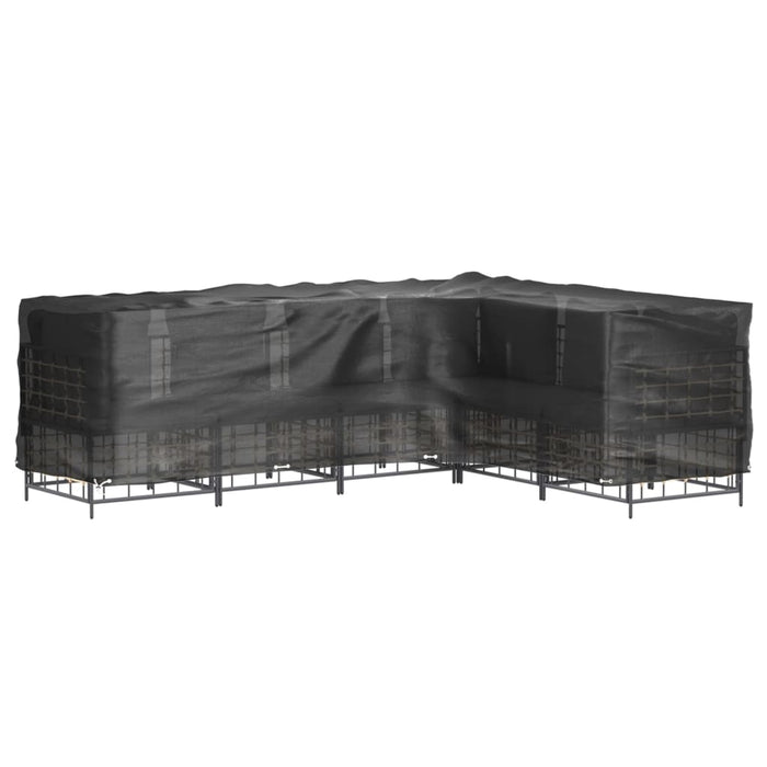 Huse mobilier grădină formă L, 2 buc., 16 ocheți, 260x210x80 cm - WALTI WALTI