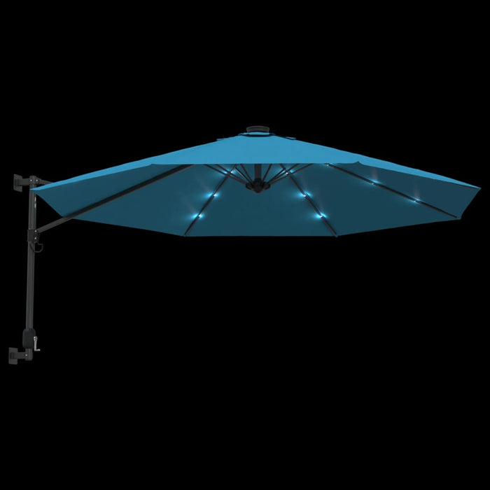Umbrelă de soare montate pe perete cu LED-uri Sea Blue, 290 cm - WALTI WALTI