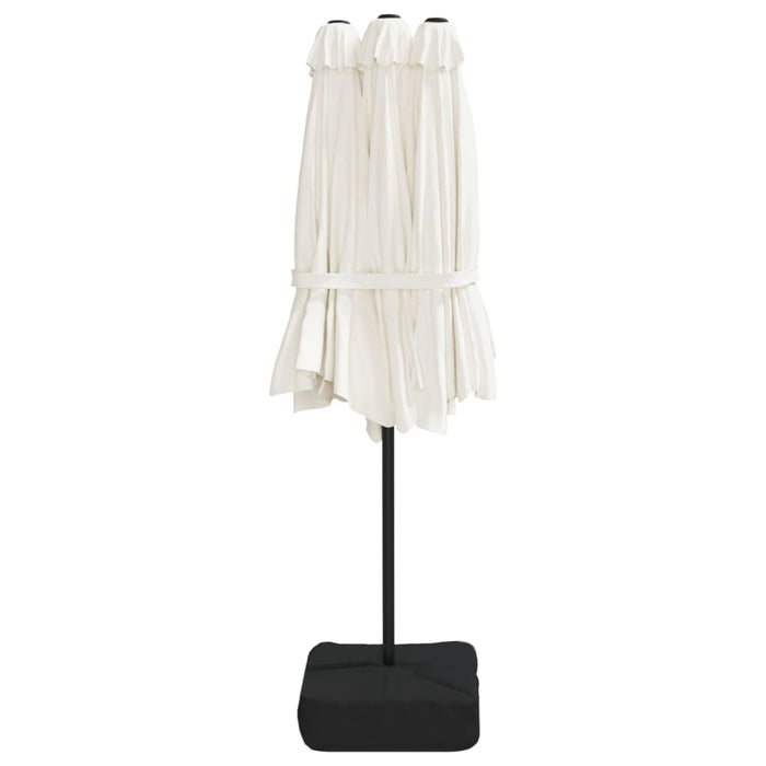 Umbrelă de soare cu două capete, alb nisipiu, 449x245 cm - WALTI WALTI