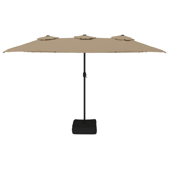 Umbrelă de soare cu două capete, gri taupe, 449x265 cm WALTI