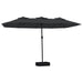 Umbrelă de soare cu două capete, negru, 449x245 cm - WALTI WALTI