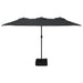 Umbrelă de soare cu două capete, negru, 449x245 cm - WALTI WALTI