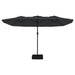 Umbrelă de soare cu două capete, negru, 449x245 cm - WALTI WALTI