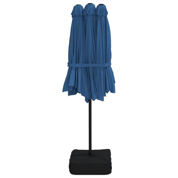 Umbrelă de soare cu două capete, albastru azuriu, 449x245 cm - WALTI WALTI