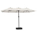 Umbrelă de soare cu două capete cu LED, alb nisipiu, 449x245 cm - WALTI WALTI