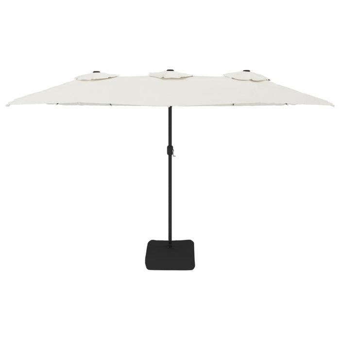 Umbrelă de soare cu două capete cu LED, alb nisipiu, 449x245 cm - WALTI WALTI