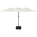 Umbrelă de soare cu două capete cu LED, alb nisipiu, 449x245 cm - WALTI WALTI