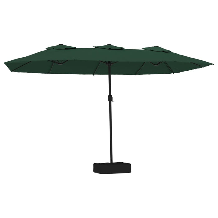 Umbrelă de soare cu două capete cu LED-uri, verde, 449x245 cm - WALTI WALTI