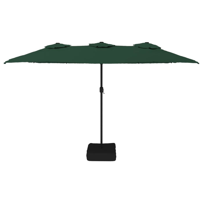 Umbrelă de soare cu două capete cu LED-uri, verde, 449x245 cm - WALTI WALTI