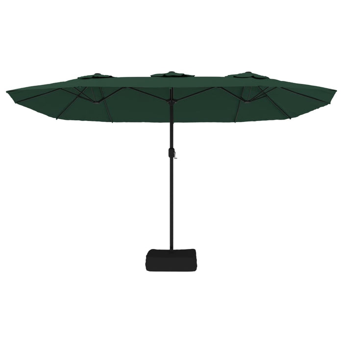 Umbrelă de soare cu două capete cu LED-uri, verde, 449x245 cm - WALTI WALTI