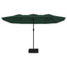 Umbrelă de soare cu două capete cu LED-uri, verde, 449x245 cm - WALTI WALTI