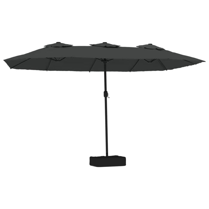 Umbrelă de soare cu două capete cu LED, antracit, 449x245 cm - WALTI WALTI