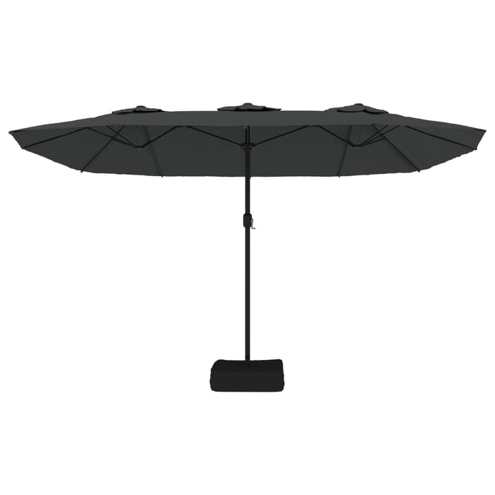 Umbrelă de soare cu două capete cu LED, antracit, 449x245 cm - WALTI WALTI