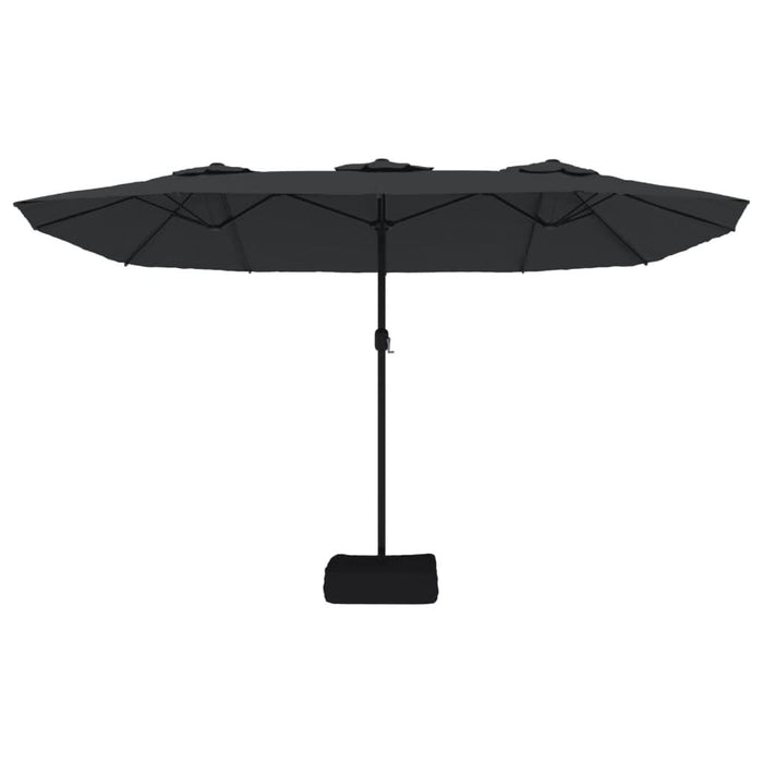 Umbrelă soare cu două capete cu LED-uri, negru, 449x245 cm - WALTI WALTI