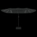Umbrelă soare cu două capete cu LED-uri, negru, 449x245 cm - WALTI WALTI