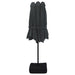 Umbrelă soare cu două capete cu LED-uri, negru, 449x245 cm - WALTI WALTI