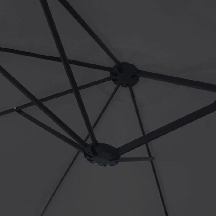 Umbrelă soare cu două capete cu LED-uri, negru, 449x245 cm - WALTI WALTI