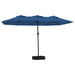 Umbrelă de soare cu două capete cu LED-uri, bleu, 449x245 cm - WALTI WALTI