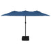 Umbrelă de soare cu două capete cu LED-uri, bleu, 449x245 cm - WALTI WALTI