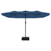 Umbrelă de soare cu două capete cu LED-uri, bleu, 449x245 cm - WALTI WALTI