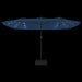 Umbrelă de soare cu două capete cu LED-uri, bleu, 449x245 cm - WALTI WALTI