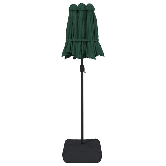 Umbrelă de soare cu două capete, verde, 316x145 cm - WALTI WALTI