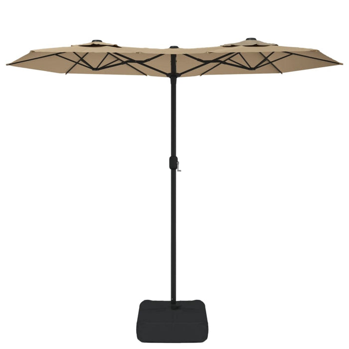 Umbrelă de soare cu două capete, gri taupe, 316x240 cm - WALTI WALTI