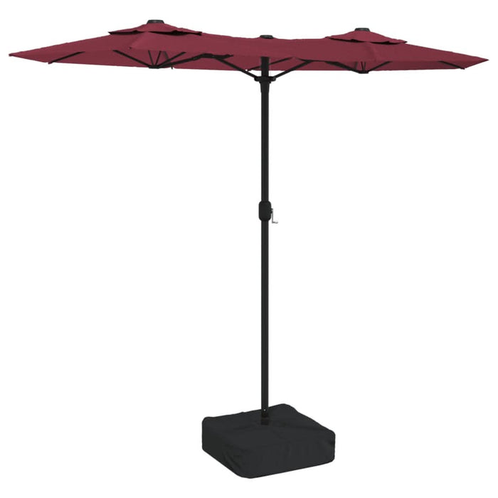Umbrelă de soare cu două capete, roșu bordo, 316x240 cm - WALTI WALTI